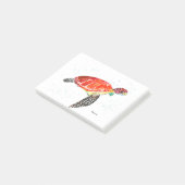 Oranje zeeschildpad aquarel kust tropisch post-it® notes (Schuin)