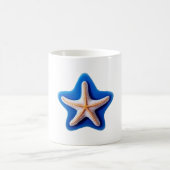 Oranje Zeester in Blauw Koffiemok (Center)