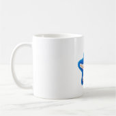 Oranje Zeester in Blauw Koffiemok (Links)