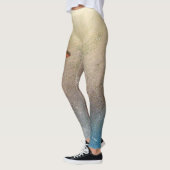 Oranje Zeester Zand en Surf Kust Chic Leggings (Links)