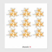 Oranje Zeesterren Knipstickers Sticker (Vel)