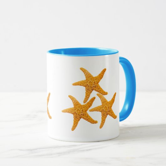 Oranje Zeesterren Mok (Voorkant rechts)