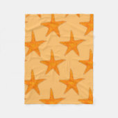 Oranje zeestrand sterren Star Fish Life Fleece Deken (Voorkant)