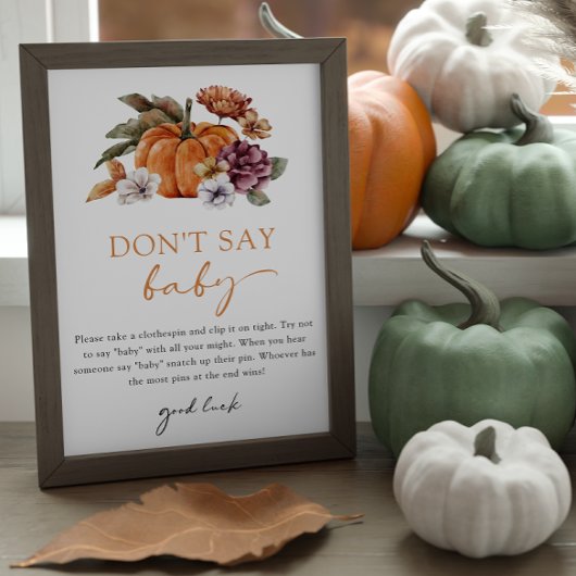 Oranje zeg geen baby spel poster