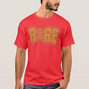 Oranje ZELDZAME Neon Awareness Ribbon T-shirt