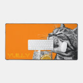 Oranje Zest Cat Moment Bureaumat (Keyboard & Muis)