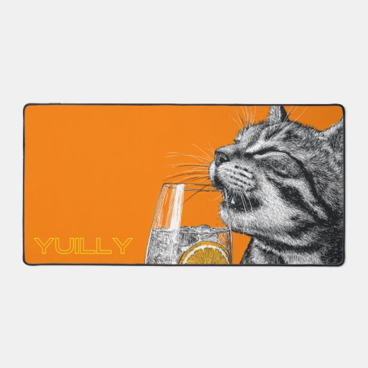Oranje Zest Cat Moment Bureaumat (Voorkant)
