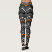 Oranje Zig Zag met lint...RSD/CRPS Leggings (Achterkant)
