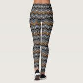 Oranje Zig Zag met zwarte striping...RSD/CRPS Leggings (Achterkant)