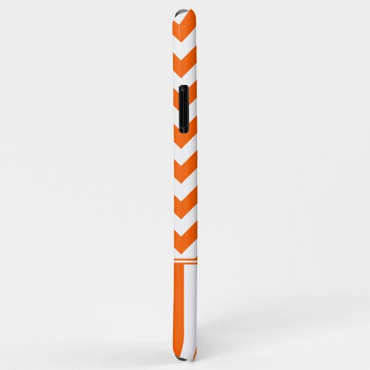 Oranje Zig Zag Monogram Case-Mate iPhone Case (Achterkant/rechts)