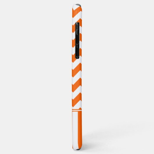 Oranje Zig Zag Monogram Case-Mate iPhone Case (Achterkant/links)