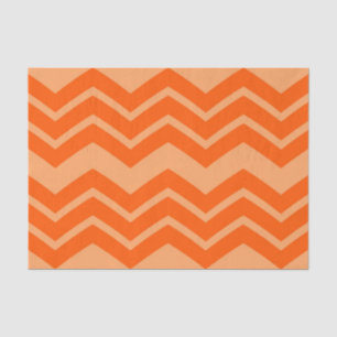 Oranje Zigzag Chevron Patroon Ontwerp Tissuepapier