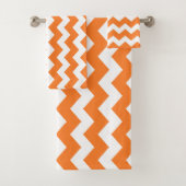 Oranje zigzag gestreept bad handdoek (Insitu)