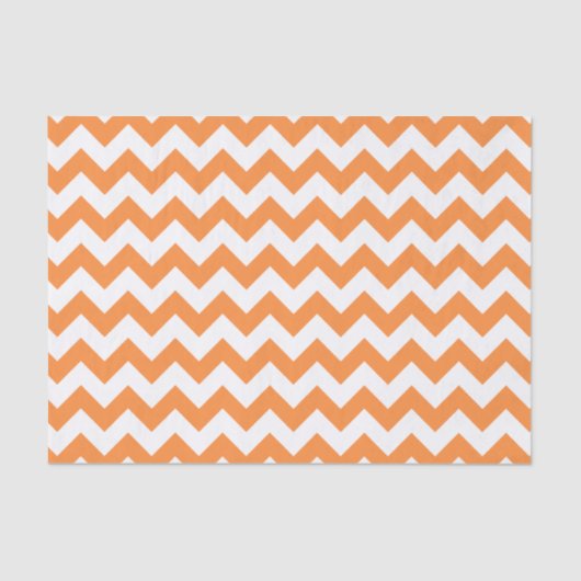 Oranje Zigzag Stripes Chevron Pattern Tissuepapier (Voorkant)