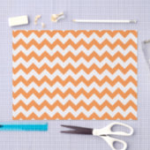 Oranje Zigzag Stripes Chevron Pattern Tissuepapier (Craft)