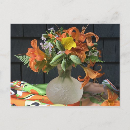 Oranje zilvervet briefkaart (Voorkant)