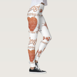 Oranje Zing gaf de stralen van mijn hart als ik sa Leggings