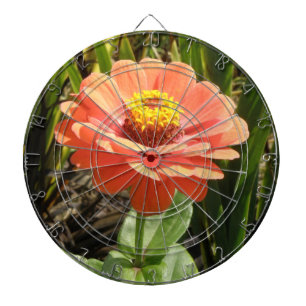 Oranje Zinnia Flower Dart Board Dartbord