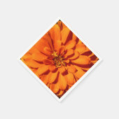 Oranje Zinnia Flower Paper servet (Hoek)