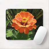 Oranje Zinnia Mousepad Muismat (Met muis)