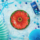 Oranje Zinnia Papieren Bordje (Feest)