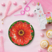 Oranje Zinnia Papieren Bordje (Feest)