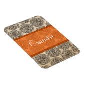 Oranje Zinnia Premium Magnet Magneet (Rechterzijde)