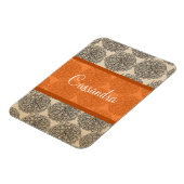 Oranje Zinnia Premium Magnet Magneet (Linkerzijde)