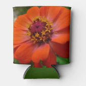 Oranje Zinnia Wilde Natuur Floral Blikjeskoeler (Voorkant)