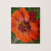 Oranje Zinnia Wilde Natuur Floral Legpuzzel (Verticaal)