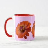 Oranje Zinnia Wilde Natuur Floral Mok (Links)