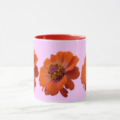 Oranje Zinnia Wilde Natuur Floral Mok (Midden)
