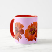 Oranje Zinnia Wilde Natuur Floral Mok (Voorkant links)