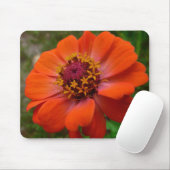 Oranje Zinnia Wilde Natuur Floral Muismat (Met muis)