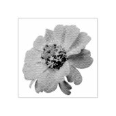 Oranje Zinnia Wilde Natuur Floral Rubberstempel (Afrduk)