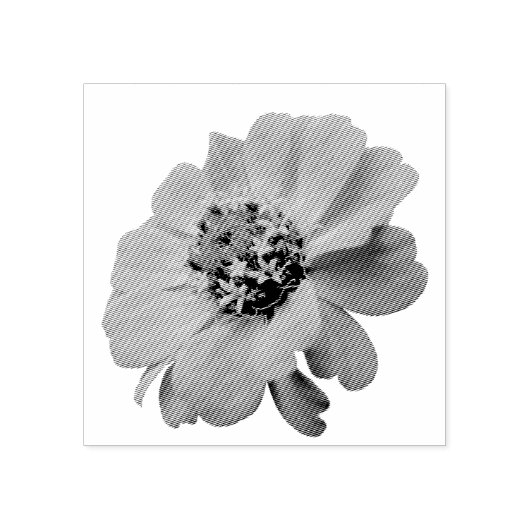 Oranje Zinnia Wilde Natuur Floral Rubberstempel (Afrduk)