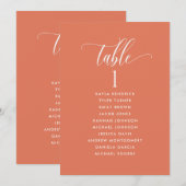 Oranje, Zitplankaarten met gastnamen (Voorkant / Achterkant)