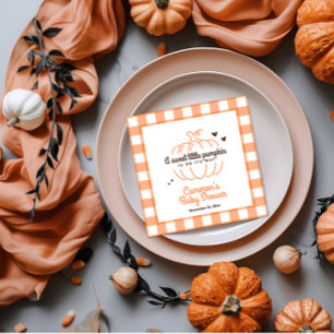 Oranje Zoete Kleine Pompoen Herfst Baby Shower Servet
