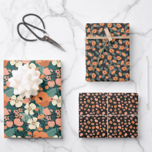 Oranje Zomer Bloem Inpakpapier Vel