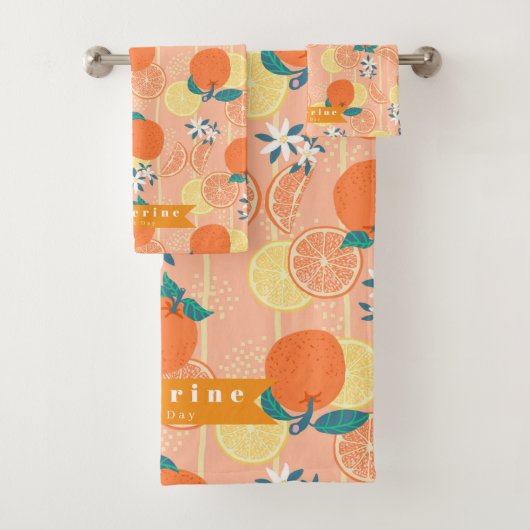 Oranje zomer Sinaasappel Bad Handdoek (Insitu)