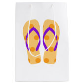 Oranje Zomer Strand Party Teenslippers Gift Bag Medium Cadeauzakje (Voorkant)