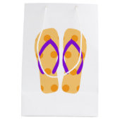 Oranje Zomer Strand Party Teenslippers Gift Bag Medium Cadeauzakje (Achterkant)
