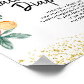 Oranje Zomer Waterverf Late Night Luiers Poster (Hoek)