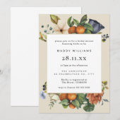 Oranje Zomerbloemen Botanisch Boho Vrijgezellenfee Kaart (Voorkant / Achterkant)