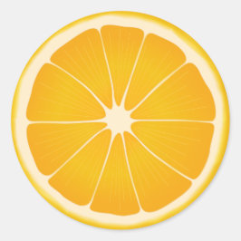 Oranje zomerfruit ronde sticker