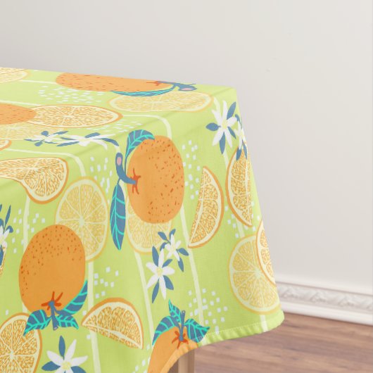 Oranje zomergroen tafelkleed (Voorbeeld)