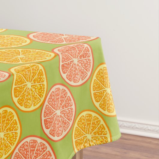 Oranje zomergroen tafelkleed (Voorbeeld)