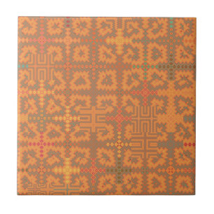 Oranje zomerhittekeramische tegel 4,25 inch tegeltje