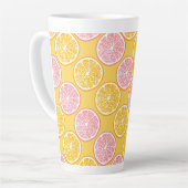 Oranje zomermosterd latte mok (Linkerhoek)