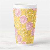 Oranje zomermosterd latte mok (Voorkant)